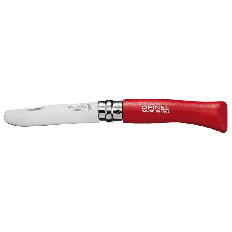 Opinel No.07 My First Opinel Folding Knife and Locking Blade in Red